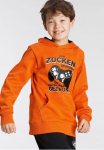 KIDSWORLD Sportinis megztinis su gobtuvu &raquo;F&Uuml;R ZOCKER&laquo; Ilgomis rankovėmis mar&scaron;kinėliai su Rippb&uuml;ndchen ra&scaron;tuotas