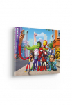 Komar Paveikslas ant drobės &raquo;Spidey and His Amazing Friends Selfie - Gr&ouml;&szlig;e 40 x 30 cm&laquo; 1 Stk. dalys Paveikslas su Echtholzrahmen vaikų kambario baldų komplektas