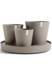 ECOPOTS Vazonas gėlėms &raquo;Dubai Taupe&laquo; dėl viduje ir au&szlig;en: frostsicher bruchsicher ir lichtbest&auml;ndig