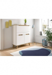 Home affaire Darbo kambario stalas su spintele &raquo;Alesund auk&scaron;tis 118cm 2 durys 1 Schubkastenkonischer Fu&szlig; Scandi-Look&laquo; Indauja spinta komoda komoda Wohnm&ouml;bel Wohnzimmer