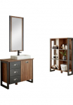 Home affaire Vonios kambario baldų komplektas &raquo;Detroit Bad im Industrialdesign 3 dalių Badezimmer&laquo; rinkinys 3 Stk. dalys