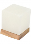 HIMALAYA SALT DREAMS Salzkristall-Tischlampe &raquo;USB-Kubus&laquo; LED-Board 1 Stk. Warmwei&szlig; Handgefertigt i&scaron; druskos kristalas - jeder Stein ein Unikat H: ca.9 cm