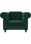Dorel Home Chesterfield fotelis &raquo;Felix&laquo; su atlo&scaron;as 3 jungčių kočėlas Beine medžio masyvo Sitzh&ouml;he 46 cm