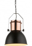 GLOBO LIGHTING &Scaron;viestuvas &raquo;KUTUM&laquo; E27 1 Stk. H&auml;ngelampe/Pendelleuchte/schwarz/kupferfarben/H&ouml;he k&uuml;rzbar