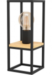 EGLO Stalinis &scaron;viestuvas &raquo;LIBERTAD stalinė lepma Stahl ir mediena E27 IP20 Nachttischlampe Lampe&laquo; E27 1 Stk. stalinė lepma stalinis &scaron;viestuvas Nachttischlampe mediena Schalter E27