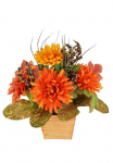 I.GE.A. Dirbtinė gėlė &raquo;Dahlien-Gesteck im Topf&laquo; su Beeren Blume Dekoblume Dekoracija Herbstblume Herbstdeko Mittelst&uuml;ck