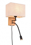 TRIO Leuchten TRIO Ap&scaron;vietimas LED Sieninis &scaron;viestuvas &raquo;NILAM sieninė lempa exkl 1xE27 max 28W su LED Leselicht 31W warmwei&szlig;&laquo; E27 | LED-Board 1 Stk. warmwei&szlig; - kaltwei&szlig; miegamojo kambario baldai sieninė lempa su LED Lesearm flexibel getrennt schaltbar