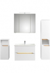 Saphir Vonios kambario baldų komplektas &raquo;Quickset 4 vienetai Keramik-Waschtisch ir LED-Spiegelschrank&laquo; 6 Stk. dalys