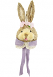 I.GE.A. Dekoratyvinė figurėlė &raquo;Tierfigur Bast-Hasenkopf Hase Velykinė dekoracija Deko Ostern Osterdeko&laquo; T&uuml;rdeko Sienos dekoracija Osterfigur Fr&uuml;hlingsdeko Dekohase Skulptūra Fr&uuml;hling