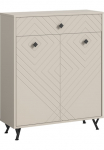 Home affaire Batų komoda &raquo;Mento plotis 80 cm 2 durys & 1 stalčiai su Ornamentfr&auml;sung&laquo; 3 lentyna 4F&auml;cher metalas Knopfgriffe & Y-F&uuml;&szlig;e AnrichteSchrank