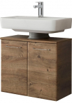 Saphir Vonios spintelė &raquo;Quickset Unterbeckenschrank 60 cm plotis 2 durys be Waschbecken&laquo; Waschbeckenschrank ir Dūrų uždarymo sistema Griffe in Chrom Glanz