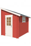 LASITA MAJA Sodo namelis &raquo;Jura 2&laquo; Blochbohlenhaus 28mm Fundamentmass 1800x2750 Schwedenrot