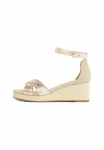 Tommy Hilfiger Basutės su platforminiu padu &raquo;FLAG METALLIC MID WEDGE ESPAD&laquo; Basutės Sommerschuh su reguliuojamas Schnalle