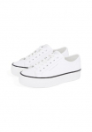 Calvin Klein Jeans Calvin KLEIN Džinsai Sportbačiai &raquo;BOLD VULC FLATF LOW LTH IN&laquo; pusbačiai Suvarstomi batai Sportinio stiliaus batai su CK-Logo an der Ferse