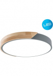 n&auml;ve LED lubinis &scaron;viestuvas &raquo;Borneo&laquo; 1 Stk. Warmwei&szlig; ovali LED Rand teils grau/teils Eichenholz Lichtfarbe warmwei&szlig;