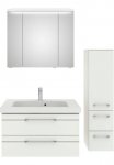 Saphir Vonios kambario baldų komplektas &raquo;Balto Sprint 3 dalių Mineralmarmor-Waschtisch su LED-Spiegelschrank&laquo; 4 Stk. dalys