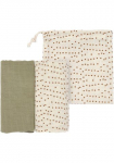 L&Auml;SSIG Stoffwindeln &raquo; X Raddis&reg; Cotton Einschlag- ir Mulltuchset L Caramel&laquo; rinkinys 3 Stk. dalys su wiederverwendbarem Baumwollbeutel