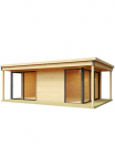 LASITA MAJA Sodo namelis &raquo;Domeo 3 Loggia natur&laquo; su Uždangalas Position der Zwischenwand flexibel BxT: 608x419 cm