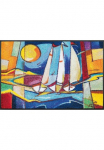 Wash+dry by Kleen-Tex Durų kilimėlis sailing home rechteckig H&ouml;he: 7 mm Durų kilimėlis Motiv Segelboote rutschhemmend lengvai prižiūrimas