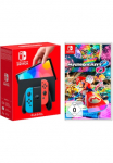 Nintendo Switch Nintendo &Scaron;akotuvas Konsolių rinkinys &raquo;OLED Neon + Mario Kart 8 Deluxe&laquo; 64 GB