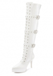 LASCANA Belle Affaire Ilgaauliai batai vir&scaron; kelių &raquo;High-Heel-Stiefelette su Plateau&laquo; erotische Lack-Optik su Zierschnallen