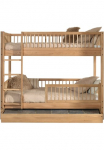 Home affaire Dviauk&scaron;tė lova &raquo;Eiche massiv pagamintas in Europe langlebige Qualit&auml;t&laquo; B/H/T ca. 208x176x98cm Schublade+unterer Rausfallschutz pasirinktinai 2 Lattenroste patogi su arba be lovos stalčius ir Absturzschutz