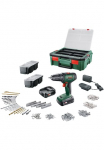 Bosch Home & Garden Akumuliatorinis suktuvas-gręžtuvas &raquo;Power for ALL 18V Akku-System &raquo;UniversalDrill 18V&laquo;&laquo; ir 2xAkkus 18V/15 Ah įkroviklis Systembox ir viel Priedai