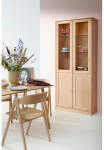 Hammel Furniture Spintelė televizoriui &raquo;Mistral Glasschrank Standvitrine&laquo; Eiche su Stiklinis ir Eichet&uuml;ren B: 89 cm anpassungsbar Designm&ouml;bel