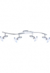 GLOBO LIGHTING Lubinis &scaron;viestuvas &raquo;LORD&laquo; E14 1 Stk. Deckenspot/Chromring/Wohnzimmer/Flur/LxBxH: 840x120x175mm
