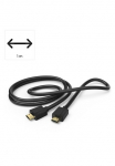 Hama HDMI-Laidas &raquo;Ultra High treniruoklis HDMI&trade;-Kabel 8K 1 m&laquo; HDMI 100 cm zertifiziert vergoldet su Ethernet HDTV-tauglich