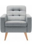 exxpo - sofa fashion Fotelis &raquo;Nappa sodo krėslas su madingas R&uuml;ckensteppung bequem ir modern&laquo; auk&scaron;tis Holzf&uuml;&szlig;e