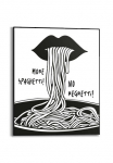Reinders! Plakatas &raquo;More Spaghetti&laquo; K&uuml;che - Schwarz-Wei&szlig; - MDF - Essen ir Trinken - 40x50 cm