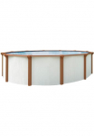 KWAD Apvalus baseinas &raquo;Green line Evolution&laquo; 36x132 white- wood Folie in blau rusvai gelsvas arba grau erh&auml;ltlich