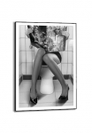 Reinders! Plakatas &raquo;Toilet Fashion&laquo; Toilette - Frau - Glamour - Schwarz-Wei&szlig; - MDF - Menschen - 50x70 cm
