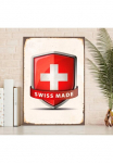 queence Metalinis paveikslas &raquo;Swiss Made&laquo; Dekoracija | Schriftz&uuml;ge | Schweiz 1 Stk. dalys Stahlschilder