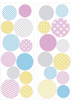 Art for the home Sienos lipdukai &raquo;Punkte&laquo; Sienos lipdukai - Dots - Pastellfarben - 2 x 25x70 cm
