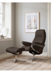 Stressless&reg; Atpalaiduojanti kėdė &raquo;Sunrise&laquo; rinkinys Atpalaiduojanti kėdė su Kojų kėdutė su Kojų kėdutė su Cross Base Gr&ouml;&szlig;e S M & L Holzakzent Braun