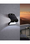 EGLO Sieninis &scaron;viestuvas &raquo;LAMOZZO&laquo; LED-Modul 1 Stk. warmwei&szlig; - kaltwei&szlig; Au&szlig;enlampe judesio jutiklis Solar Tag & Naktinis Sensor Akumuliatorinis IP54