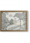 LAURA ASHLEY Paveikslas su grotelės &raquo;Trecastle&laquo; 1 Stk. dalys paveikslas/nuotrauka 40x30cm