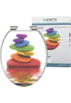 Sch&uuml;tte WC-dangtis &raquo;Colorful Stones&laquo; su Lėto nusileidimo funkcija ir Holzkern MDF