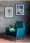 queence Paveikslas &raquo;Citruspop&laquo; Obst | Obst paveikslas/nuotrauka | S&uuml;&szlig;igkeiten 1 Stk. dalys HD Premium Poster-Druck ir Holzrahmen