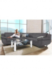 TRENDMANUFAKTUR Kampinė sofa &raquo;Rondo patogi su miegojimo funkcija 267x247 cm (BxT) plotis Armlehnen&laquo; L-Form patogi su spyruoklės bestellbar F&uuml;&szlig;e juoda spalva