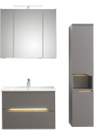 Saphir Vonios kambario baldų komplektas &raquo;Quickset 3 dalių Keramik-Waschtisch ir LED-Spiegelschrank&laquo; 5 Stk. dalys