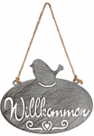 Ambiente Haus Sodo smeigtukai &raquo;Willkommen Schild su Vogel (B) 20cm&laquo;