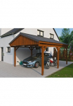 Skanholz Stoginė automobiliui &raquo;Fichtelberg&laquo; Leimholz braun su Dachlattung