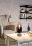 EGLO Stalinis &scaron;viestuvas &raquo;GARGRAVE&laquo; E27 1 Stk. stalinis &scaron;viestuvas Wohnzimmerlampe metalas ir Rauchglas Nachttischlampe