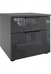 Wimex Naktinis staliukas &raquo;Level36 black C by fresh to go&laquo; naktinis staliukas su Glaselementen ant der priekis soft-close Funktion
