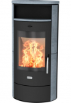Fireplace Krosnelė &raquo;Piacenza Speckstein&laquo; Warmhaltefach selbstschlie&szlig;ende Feuerraumt&uuml;r A1