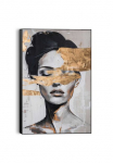 Reinders! Paveikslas &raquo;Lady Gold&laquo; Wohnzimmer - juoda spalva - MDF - Menschen - 60x90 cm
