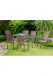 MERXX Garten-Essgruppe &raquo;&raquo;Roma&laquo;&laquo; rinkinys Pulverbeschichtetes Aluminiumgestell 7 Stk. dalys Tisch: LxB: 150x80 cm